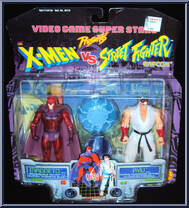 Magneto vs. Ryu from Video Game Super Stars Presents - X-Men v.s Street Fighter - Series 1 manufactured by Toy Biz [Front]