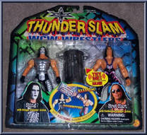 Sting & Bret Hart from WCW - Thunder Slam manufactured by Toy Biz [Front]
