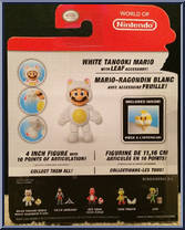 White Tanooki Mario from World of Nintendo - Series 2-1 manufactured by Jakks Pacific [Back]