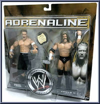 John Cena / Triple H from WWE Adrenaline - Series 20 manufactured by Jakks Pacific [Front]