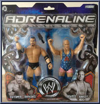 Luther Reins / Kurt Angle from WWE Adrenaline - Series 13 manufactured by Jakks Pacific [Front]