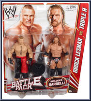Brock Lesnar vs. Triple H from WWE Battle Packs - Series 20 manufactured by Mattel [Front]