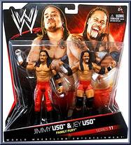 Jimmy Uso & Jey Uso (Family Fury) from WWE Battle Packs - Series 11 manufactured by Mattel [Front]
