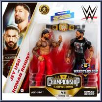 Jey Uso vs Roman Reigns from WWE Championship Showdown - Series 17 manufactured by Mattel [Front]