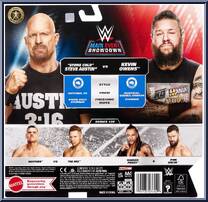Kevin Owens vs Stone Cold Steve Austin from WWE Championship Showdown - Series 20 manufactured by Mattel [Back]