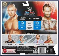 Randy Orton vs CM Punk from WWE Championship Showdown - Series 19 manufactured by Mattel [Back]