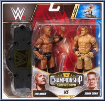 Rock vs John Cena from WWE Championship Showdown - Series  9 manufactured by Mattel [Front]