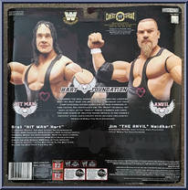 Hart Foundation from WWE Classic Superstars - Exclusives manufactured by Jakks Pacific [Back]