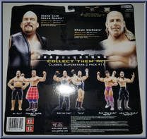 Shawn Michaels vs. Stone Cold Steve Austin from WWE Classic Superstars - Exclusives manufactured by Jakks Pacific [Back]