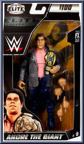 Andre the Giant (Black / White Jacket) from WWE Elite Collection - Series 100 manufactured by Mattel [Front]