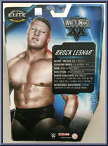Brock Lesnar from WWE Elite Collection - Wrestlemania 32 manufactured by Mattel [Back]