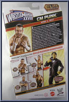 CM Punk (Wrestlemania 28) from WWE Elite Collection - PPV - 2011 manufactured by Mattel [Back]