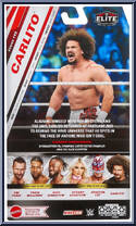 Carlito (Purple Shorts) from WWE Elite Collection - Series 113 manufactured by Mattel [Back]