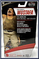 Colonel Mustafa (Collector's Edition) from WWE Elite Collection - Exclusives manufactured by Mattel [Back]