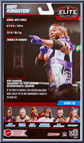 Kofi Kingston from WWE Elite Collection - Series  96 manufactured by Mattel [Back]