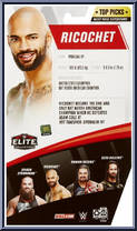 Ricochet from WWE Elite Collection - Top Picks - 2020 manufactured by Mattel [Back]