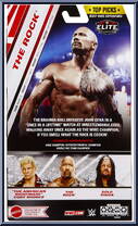 Rock from WWE Elite Collection - Top Picks - 2024 manufactured by Mattel [Back]