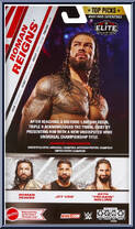 Roman Reigns from WWE Elite Collection - Top Picks - 2025 manufactured by Mattel [Back]