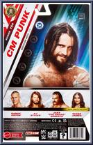 CM Punk from WWE - Series 154 manufactured by Mattel [Back]