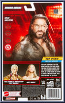 Roman Reigns from WWE - Top Picks - 2023 manufactured by Mattel [Back]