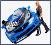 Slam-Mobile (with Rock) from WWE - Wrekkin' manufactured by Mattel [Loose]