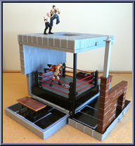 Crash and Bash Playset & Cage Match from WWE Micro Aggression - Accessories manufactured by Jakks Pacific [Loose]