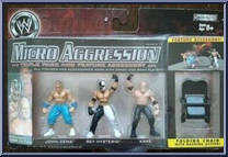John Cena / Rey Mysterio / Kane from WWE Micro Aggression - Series 17 manufactured by Jakks Pacific [Front]