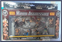 Set #1 from WWE Micro Aggression - 10 Packs manufactured by Jakks Pacific [Front]