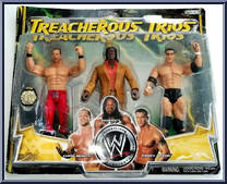 Chris Benoit / Booker T / Randy Orton from WWE Treacherous Trios - Series  4 manufactured by Jakks Pacific [Front]