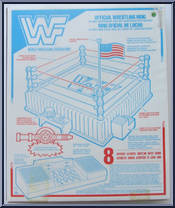 Official Wrestling Ring (Sound Effects Keyboard) (Blue Ring) from WWF - Accessories manufactured by Hasbro [Back]