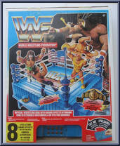 Official Wrestling Ring (Sound Effects Keyboard) (Blue Ring) from WWF - Accessories manufactured by Hasbro [Front]
