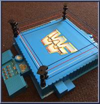 Official Wrestling Ring (Sound Effects Keyboard) (Blue Ring) Action Figure