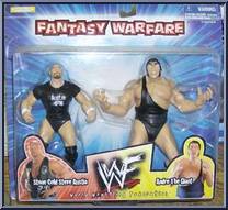 Stone Cold Steve Austin / Andre the Giant from WWF - Fantasy Warfare manufactured by Jakks Pacific [Front]