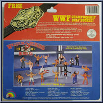 Capt. Lou Albano / George the Animal Steele from WWF - Bendies - Tag Team Champions manufactured by LJN [Back]