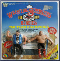 Capt. Lou Albano / George the Animal Steele from WWF - Bendies - Tag Team Champions manufactured by LJN [Front]