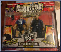 Stone Cold Steve Austin / Shane McMahon from WWF Titan Tron Live - Double Slam - Series 1 manufactured by Jakks Pacific [Front]