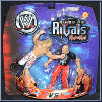 Edge vs Kurt Angle from WWF Titan Tron Live - Ringside Rivals - Series 6 manufactured by Jakks Pacific [Front]