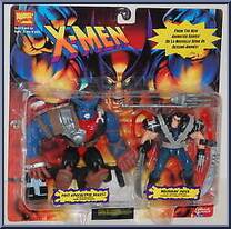 Post Apocalypse Beast & Wolverine Patch from X-Men - Canadian 2-Pack - Series 1 manufactured by Toy Biz [Front]