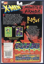Rogue from X-Men - Monster Armor manufactured by Toy Biz [Back]