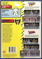 Wolverine (4th Edition - Weapon X) from X-Men - Series 3 manufactured by Toy Biz [Back]