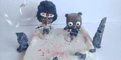 Afro Samurai and Jinnosuke custom Funko Pop (Fight Scene Diorama) (Funko Pop!) Custom Other
